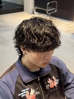 アトラクト バイ ラック 津田沼(Attract by LUCK)&nbsp;波巻きウルフ70%/メンズパーマ/波巻きパーマ/シャドウパーマ