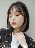 【GEEKS渋谷】伸ばしかけレイヤーボブ/インナーカラー/前髪あり