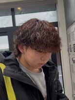 フィフス 渋谷(fifth) シャドウパーマ波巻きパーママッシュ×センターパート2Way