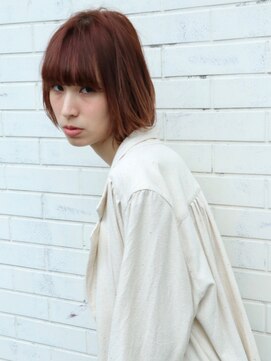 アスター(astar) 【Astar】ピンクオレンジボブ 小顔 ナチュラル 大人かわいい