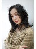 《田山未希子》大人ミディアムアッシュブラウン 髪質改善
