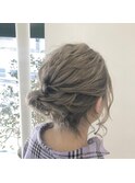 ふわふわシニヨン/曳舟ヘアセット髪質改善オージュアブリーチ