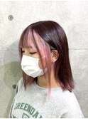 フェイスラインピンク/ヘムラインカラー/ピンクイヤリングカラー