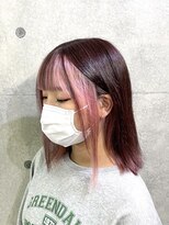 ピチカート(pizzicato)&nbsp;フェイスラインピンク/ヘムラインカラー/ピンクイヤリングカラー