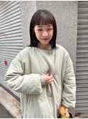 オン眉bang × ぷつっとボブ