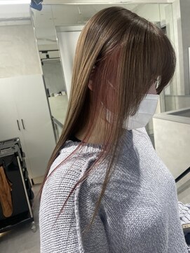 ジエクトカナウ 大阪梅田店(The Ect canow) ミルクティーカラー　インナーピンク