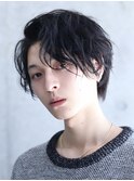 ツイストスパイラルパーマ【耳掛け束感ショートアップバング】