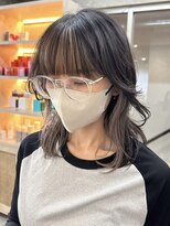 サンク 原宿 表参道(cinq)&nbsp;インナーカラーミルクティーベージュハイトーンケアブリーチ