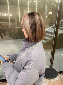 ブランコ 名古屋栄(BLANCO) 【nao. style】デザインカラー ローライト