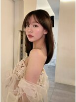 ノク(nok)&nbsp;もっちりミディ_大人ガーリーダークアッシュ似合わせカット