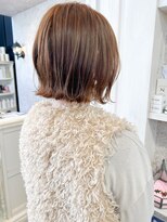 キャアリー(Caary)&nbsp;福山市美容室Caary20代30代ナチュラルベージュカラー外ハネボブ