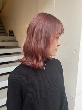 アジールヘア 北千住駅西口店(agir hair) 透明感のあるピンクブラウン北千住