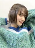切りっぱなしボブ/エアリーロング/美髪/ピンクブラウン/表参道