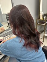 オズ 安積店(OZ)&nbsp;ダブルカラー外ハネボブインナーカラーハイライトケアブリーチ