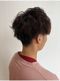 マットブラウン/マッシュパーマ/刈り上げショート/20代30代40代