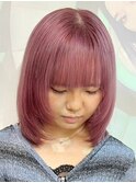 ラベンダーピンク[新宿駅/ボブルフ/ダブルカラー/小顔] 