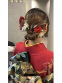 成人式タイトシニヨンのカチモリアップ