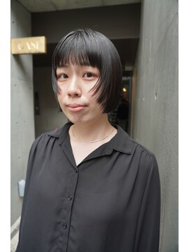 カシ 中目黒(CASI) ミニボブ/スクエアボブ/黒髪/暗髪/ハイトーン