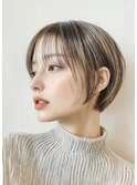 大人可愛い／20代30代40代50代／大人ボブ／丸みショートボブ