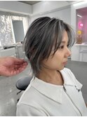 シャドウルーツ　グレー　レイヤーカット　ブリーチ【山口】