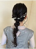 編み下ろしヘア