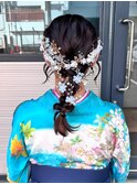 ヘアセットヘアアレンジハーフアップ/成人式/卒業式/振袖/袴