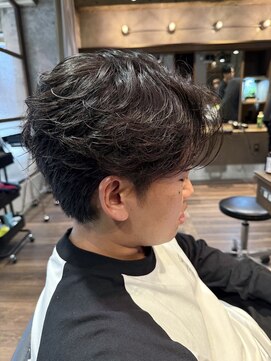 メンズココ メンズパーマ 韓国ヘア 日本橋店(MENS COCO) フェザーパーマ センターパート