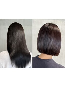 気になるクセやうねりを解消へと導く◇顔周りの気になる部分のストレートは【L‘Atelier】にお任せ◎