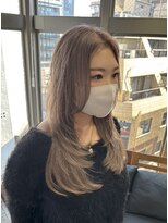 ラピス 横浜(Lapis) ミルクティーベージュシールエクブリーチカラーレイヤーカット