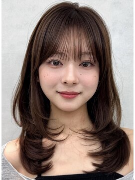 エジョン 三鷹店(Aejon) 三鷹レイヤーカット韓国ダブルカラー顔周り前髪カットボブ