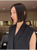 オリーブグレージュ/透明感カラー/レイヤーカット/恵比寿駅