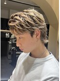 フェザーショート×ミルクティーベージュ