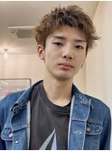 メンズパーマ人気トレンド◆アクティブショート、ピンパーマ