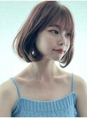 イメチェン/ホワイトブロンド/外ハネボブ/美髪/RrSALON心斎橋