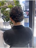 【藤岡】大人華やかシニヨンヘア