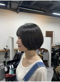 20代30代40代50代◎くびれひし形ミニボブ切りっぱなし小顔韓国風