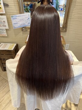 ブランシェ ヘアデザイン(BLANCHE hair design) カプチーノフィグカラー×美髪ストレート