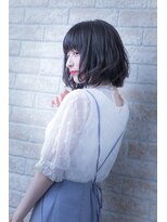 ヘアーアートシフォン 池袋西口店(Hair art chiffon)&nbsp;グレージュひし形シルエットの大人かわいい切りっぱなしボブ