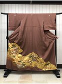 留袖 色T-12　￥13700～(着付料込み)
