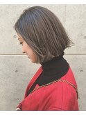 【Lopiolu 島田】切りっぱなしボブWカラーハイライトグレージュ