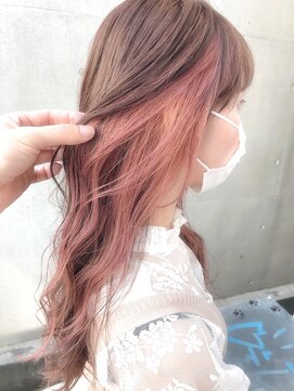 エミス バイ メルト 吉祥寺(emis by melt) 【堀惠洋平】インナーカラー ピンク ベージュ 20代/30代