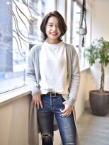 ヘアーリゾートテラス(hair resort terrasse)&nbsp;グレージュカラー×ショート外ハネふんわり優しげレイヤー☆