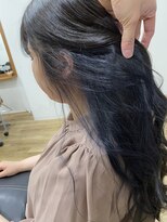 アンダーバーホワイト 南海難波店(_WHITE)&nbsp;パーフェクトインナーカラー☆ネイビー