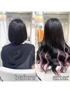 ヴォーグ(VOGUE) シールエクステでインナーカラー☆