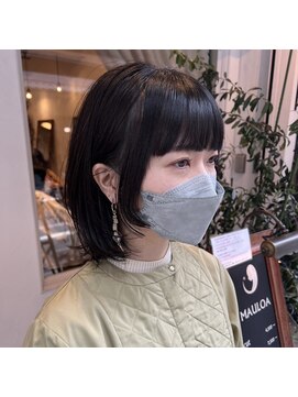 マウロア(MAULOA) 顔まわりで個性を・黒髪ボブ　“浅田昌宏”