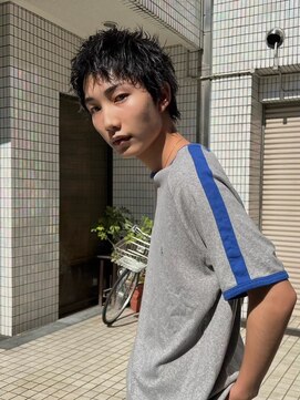 ヒュージ 三軒茶屋(huge) アップバング/束感ショート/ツーブロックマッシュ/コンマヘア