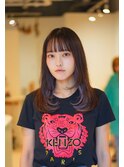 髪質改善ストレートとインナーカラーとレイヤーカット