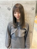 サラサラ艶髪レイヤーカット×オリーブグレージュ