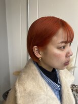 スクリバイタヒエ(SUKURI by tahie)&nbsp;#ミニボブ　#オレンジ　#テラコッタ