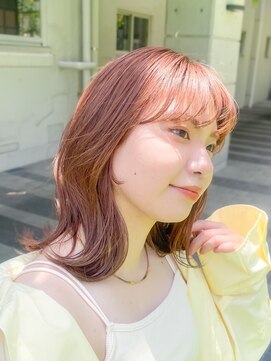 シロ(SiLO) オレンジベージュの大人抜け感ミディアム